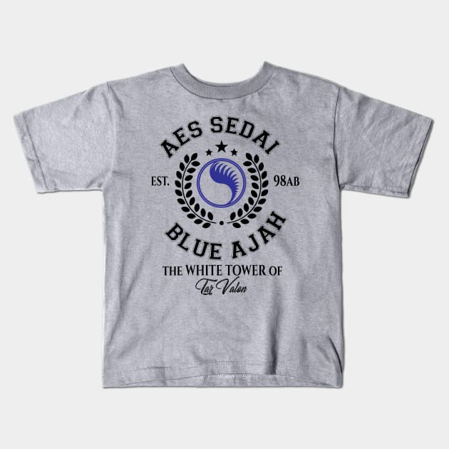 eas sedai of the blue ajah tar valon white tower Kids T-Shirt by whatyouareisbeautiful